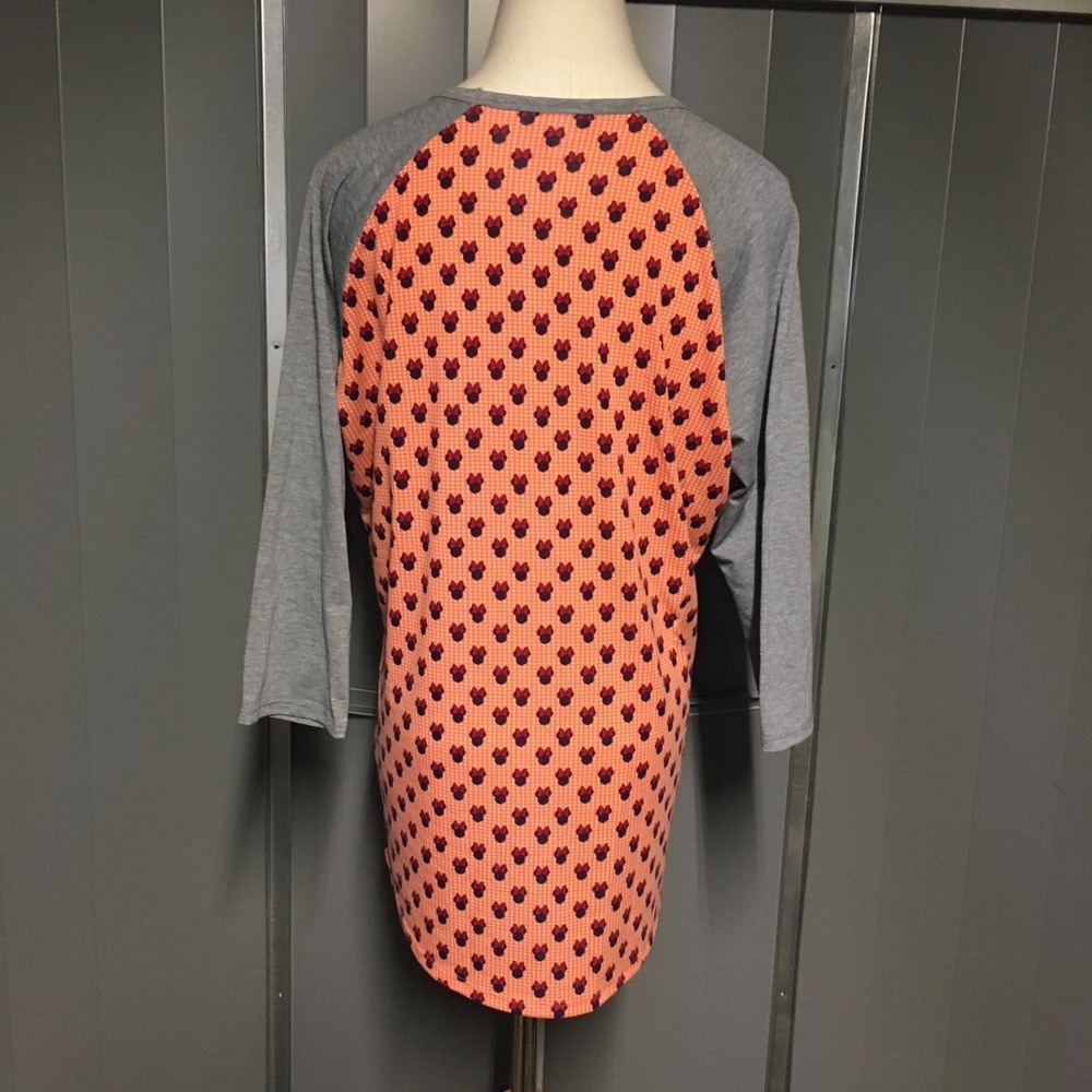 LULAROE Randy Raglan Minnie Mouse Shirt, Large - Picture 4 of 8